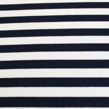 Load image into Gallery viewer, Cotton Spandex Mini Stripe - Black/White
