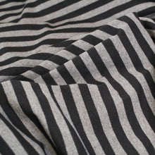 Load image into Gallery viewer, Cotton Spandex Mini Stripe - Grey/Black

