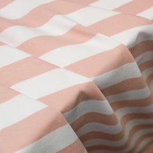 Load image into Gallery viewer, Cotton Spandex Stripe - Blush/White
