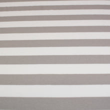 Load image into Gallery viewer, Cotton Spandex Stripe - Silver/White
