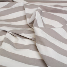 Load image into Gallery viewer, Cotton Spandex Stripe - Silver/White
