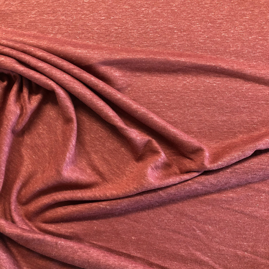 Linen Bamboo Knit Deadstock - Brick