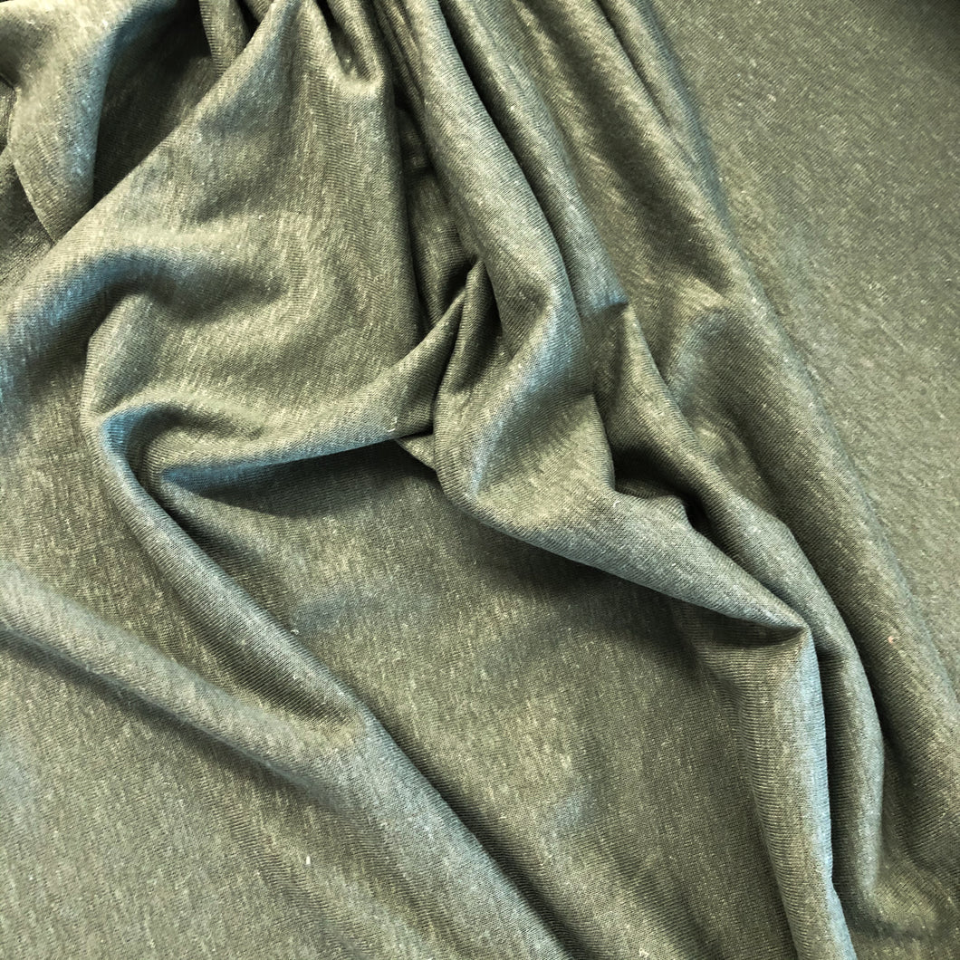 Linen Bamboo Knit Deadstock - Moss