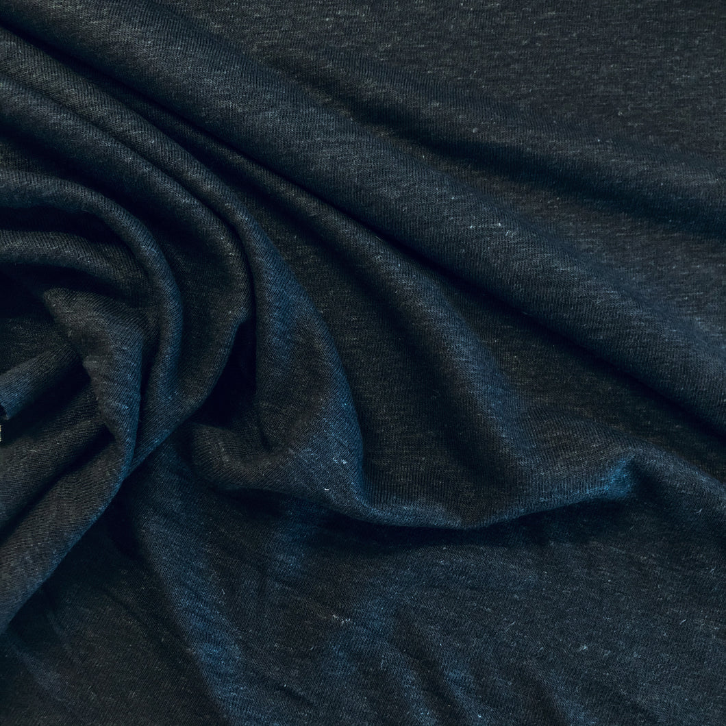 Linen Bamboo Knit Deadstock - Navy