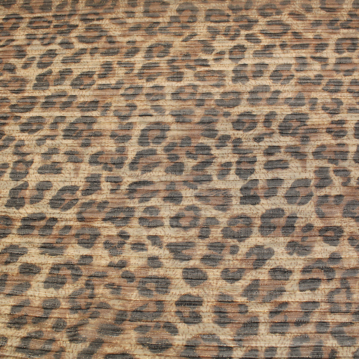 Metallic Leopard Plissé Mesh - Bronze – Fabric Box