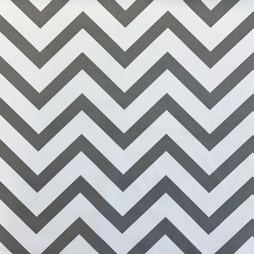 Printed Canvas - Silver Chevron