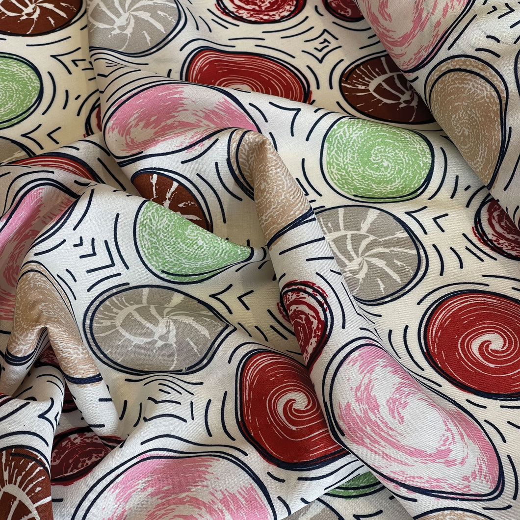 Castle Rock Rayon Challis Print - Cream