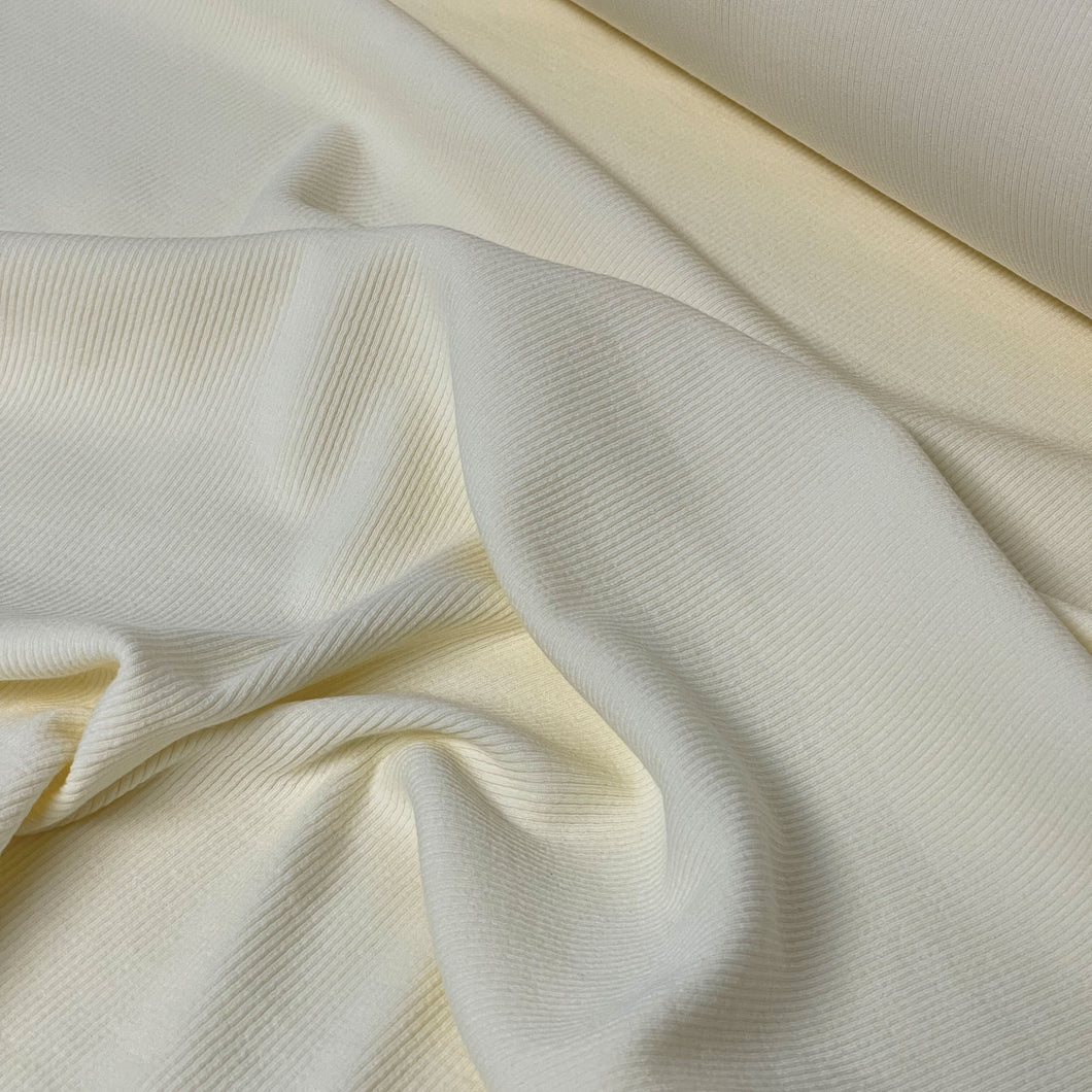 250gsm Cotton Spandex Rib - Crème