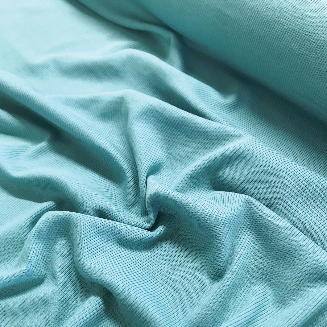 250gsm Cotton Spandex Rib - Sea