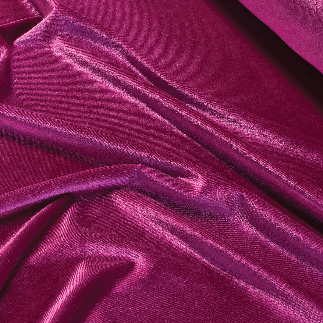 Stretch Velvet Jersey - Fuchsia