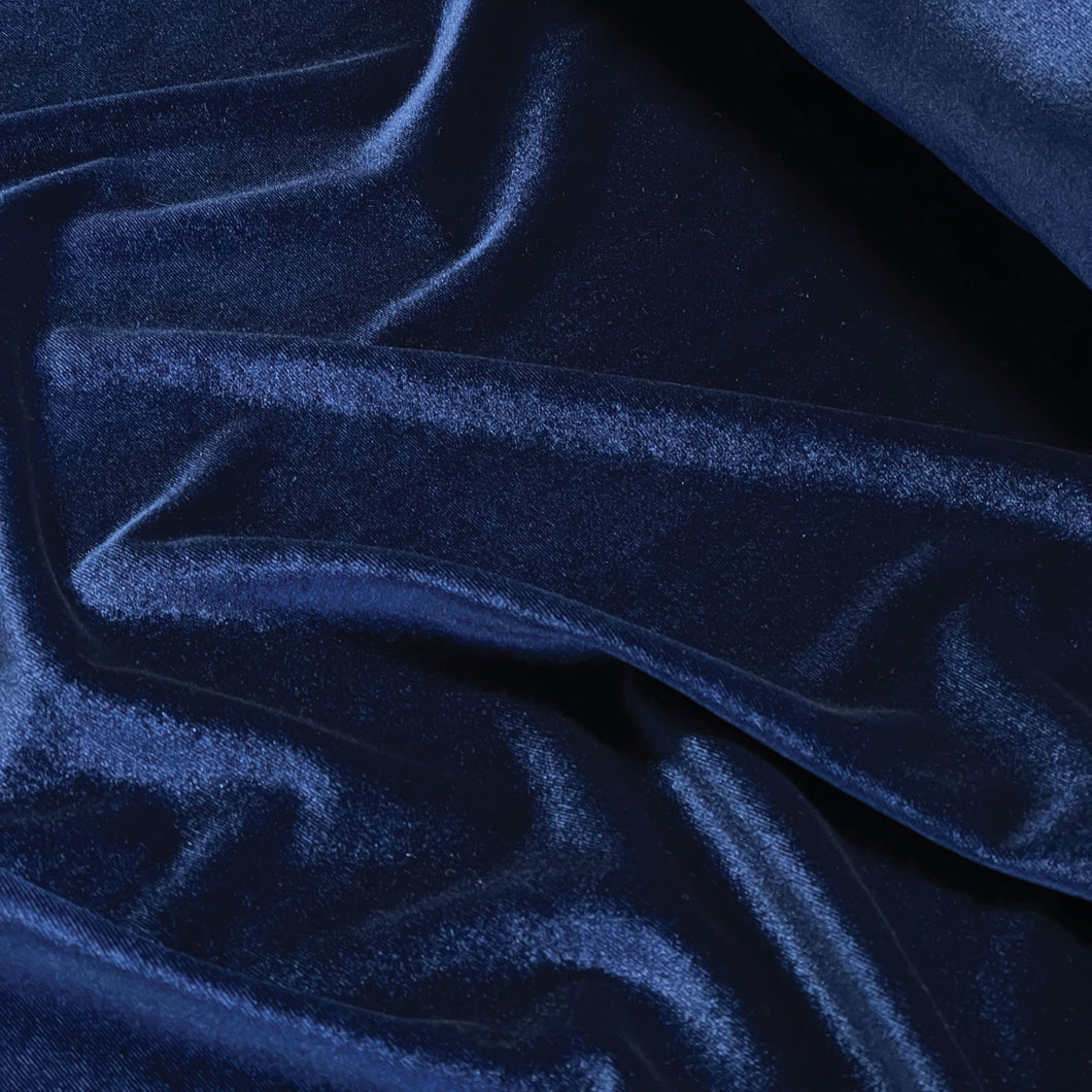 Stretch Velvet Jersey - Navy