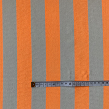 Load image into Gallery viewer, Bold Stripe Crepe Deadstock - Neon Orange

