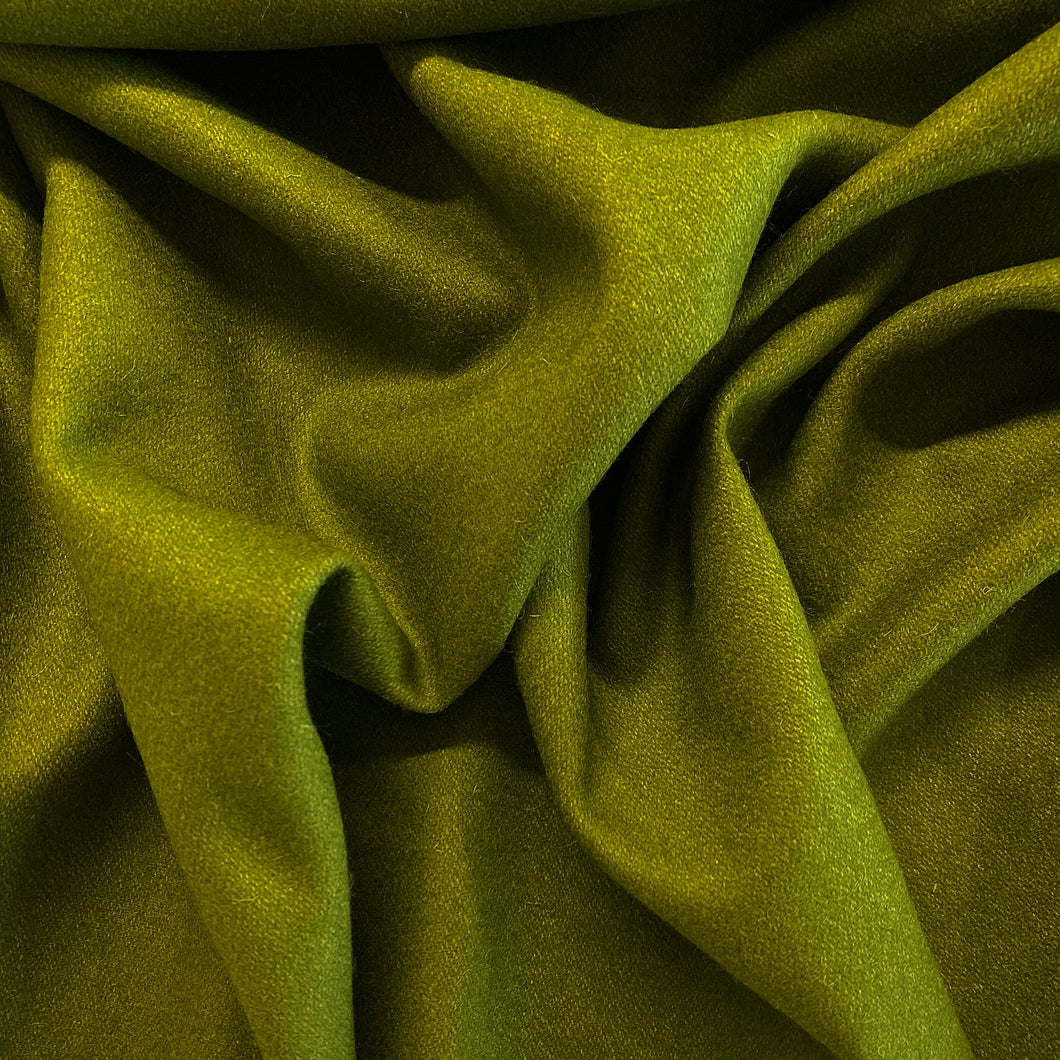 Wool Viscose Melton Coating - Chartreuse