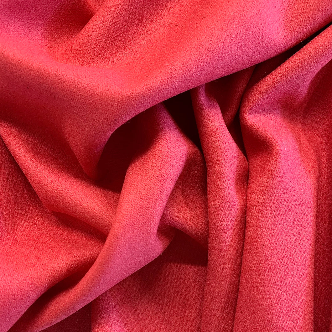 Wool Viscose Melton Coating - Coral