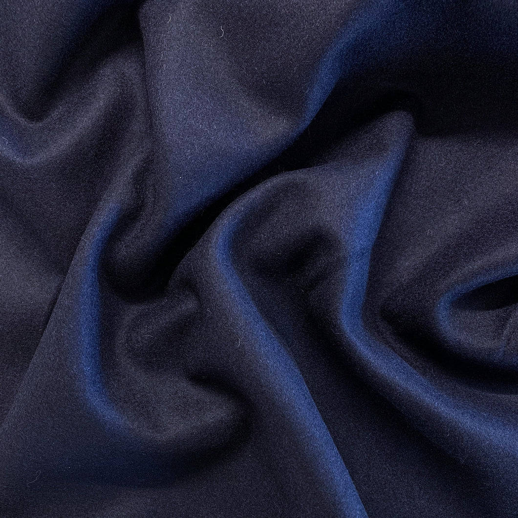 Wool Viscose Melton Coating - Navy